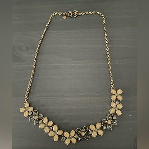 Jcrew floral necklace - gold